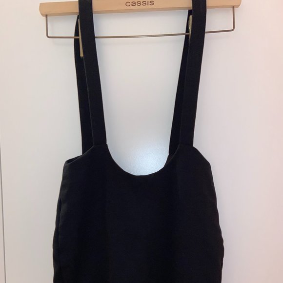 High-Wasted Overall Skirt | Black - Picture 7 of 7